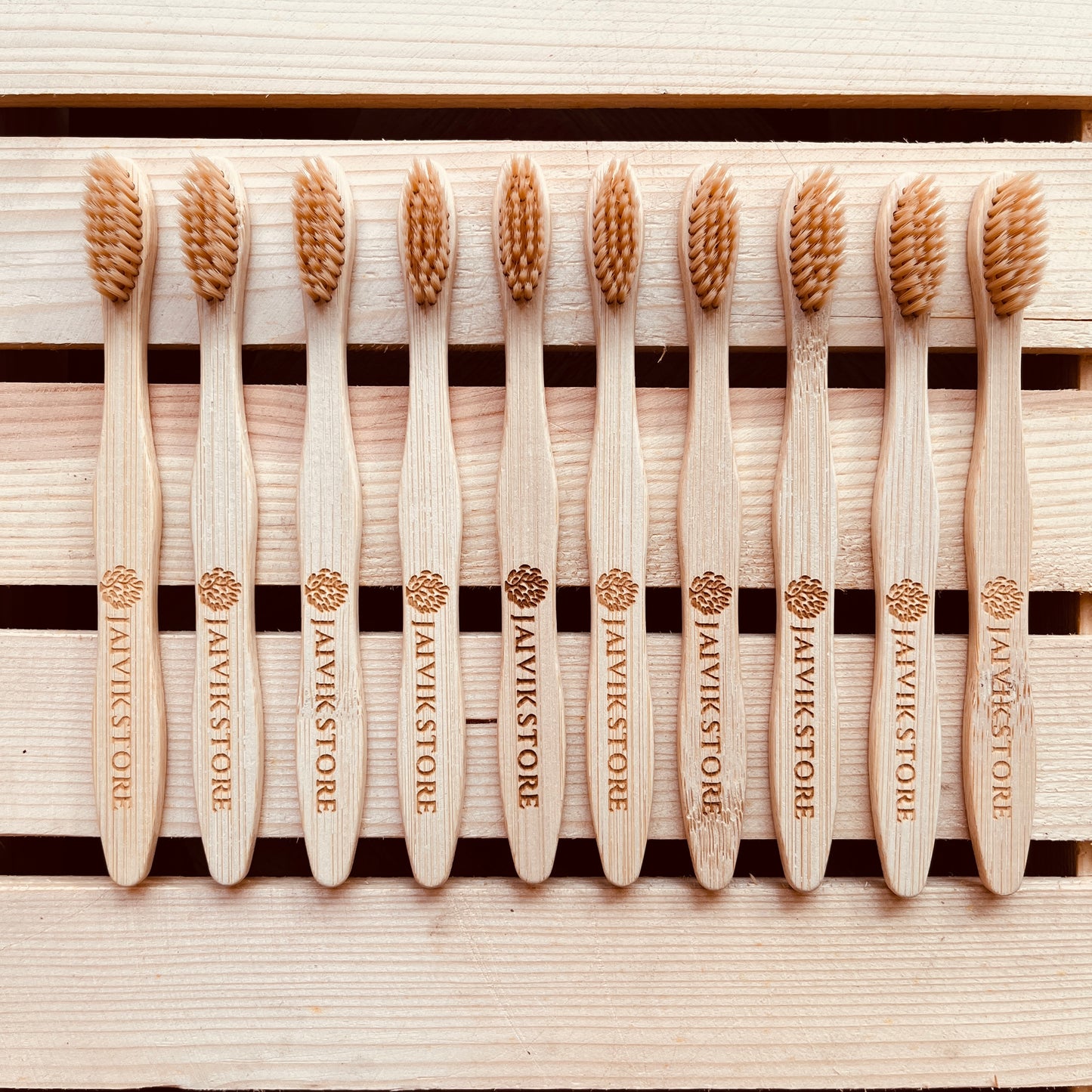 Jaivik Store Bamboo Toothbrush for Kids, Curvy Fibre, Set of 10 – Biodegradable and eco-friendly with soft bristles