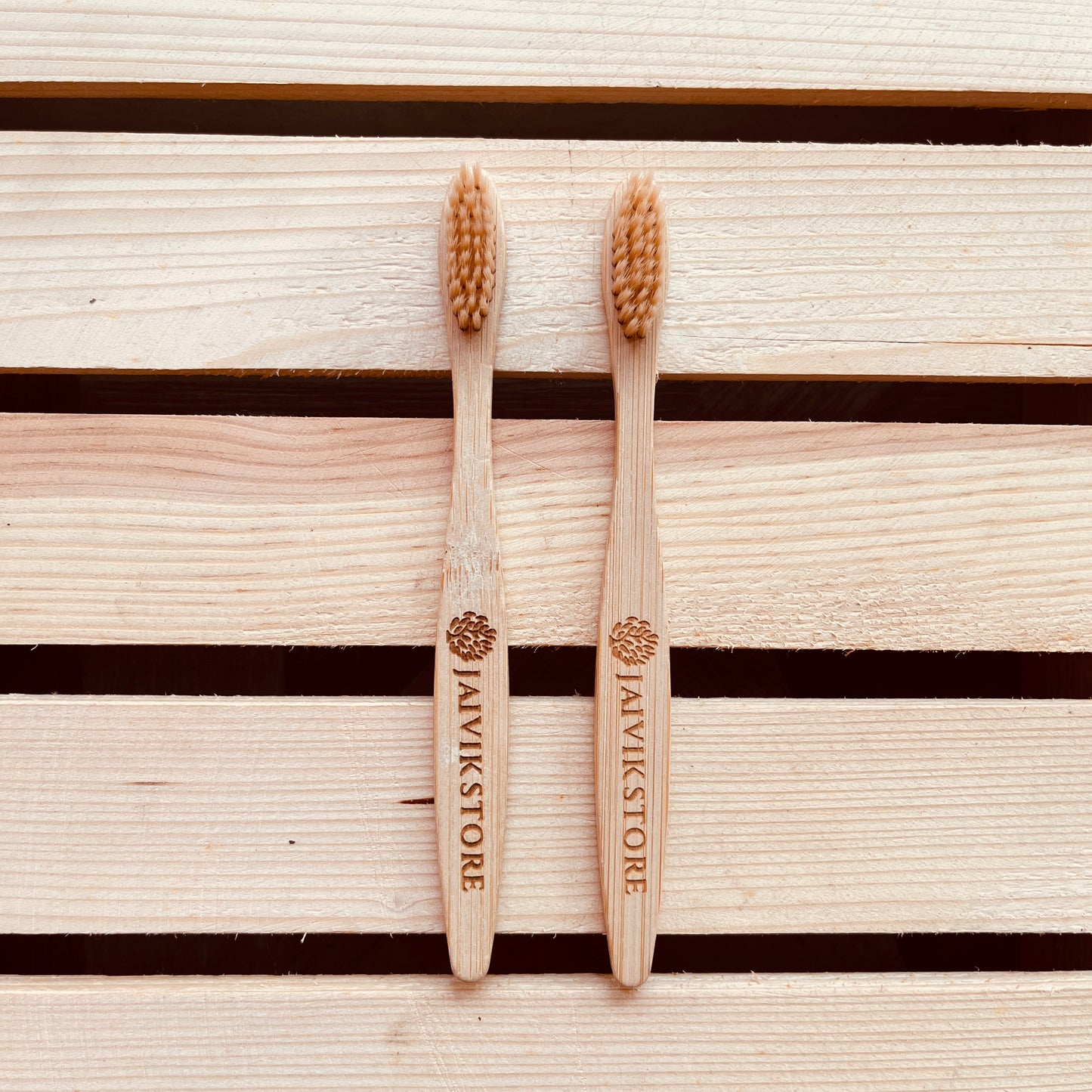 Jaivik Store Bamboo Toothbrush for Kids, Round Fibre, Set of 2 – Biodegradable with soft bristles for gentle cleaning