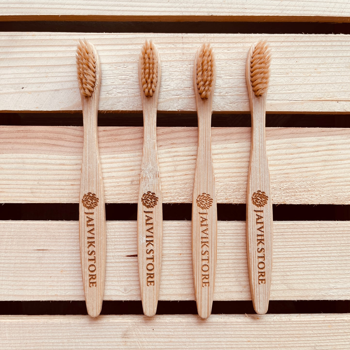 Jaivik Store Bamboo Toothbrush for Kids, Round Fibre, Set of 4 – Sustainable and eco-friendly with soft bristles