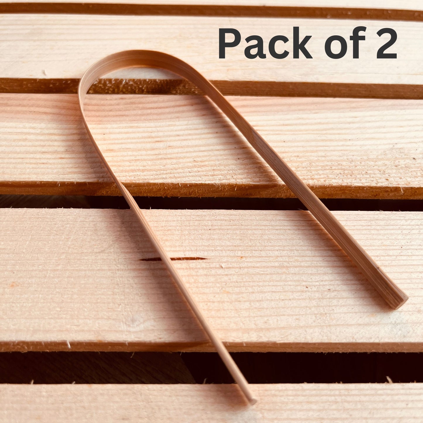 Jaivik Store pack of 2 eco-friendly bamboo tongue cleaners, sustainable and perfect for natural oral hygiene care