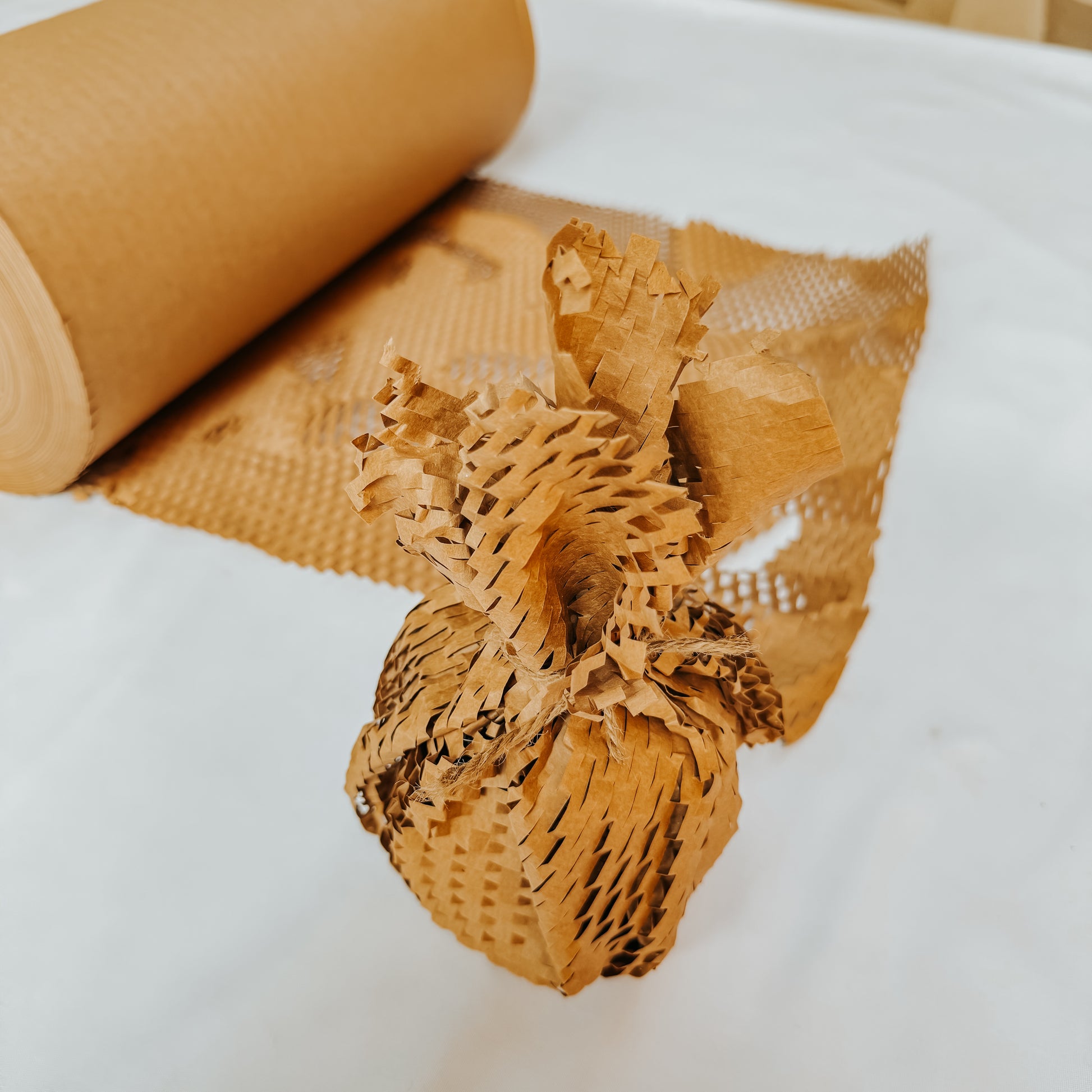 Sample Wrapped with Jaivik Store EcoShield Honeycomb Bubble Wrap Roll, 100m, Plastic-Free – Strong, eco-conscious packaging solution